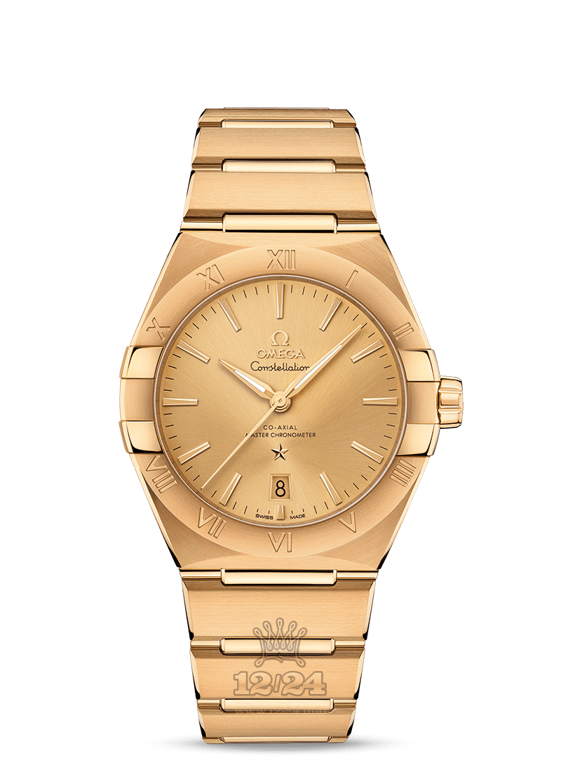 Omega Constellation Watch 131.50.39.20.08.001 39 mm Yellow gold Case Golden Dial