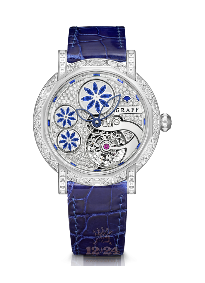 Graff MasterGraff Watch MGF42WGDFSLDPS 42 mm White gold Case Silver Dark blue Dial