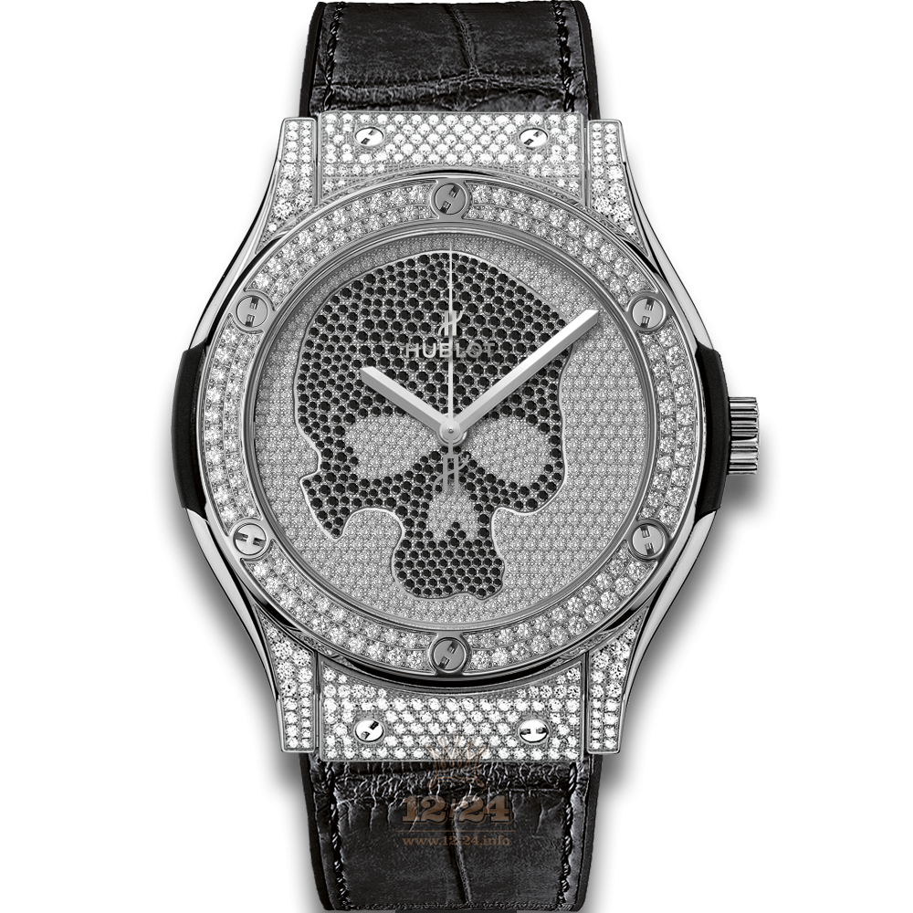 Hublot Classic Fusion Watch 511.NX.9000.LR.1704.SKULL 45 mm Titanium Case Silver Dial