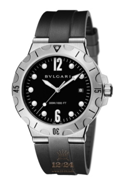 Bvlgari Diagono Watch 102324 DP41BSVSD 41 mm Stainless steel Case Black Dial