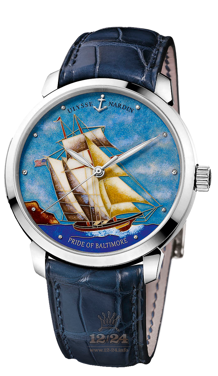 Ulysse Nardin Classic Watch 8150-111-2/BALT 40 mm White gold Case Painted Dial