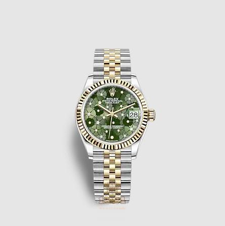 Rolex Datejust Watch 278273-0032 31 mm Stainless steel Yellow gold Case Green Dial