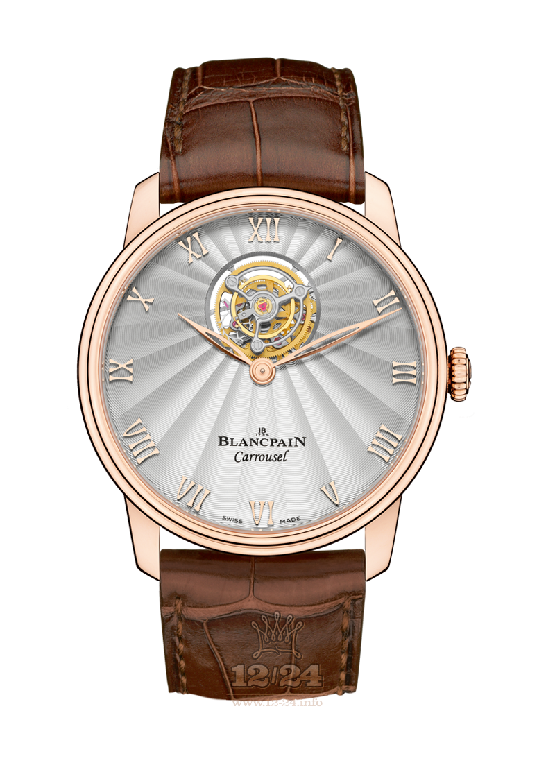 Blancpain Villeret Watch 66228-3642-55B 40 mm Red gold Case Silver Dial