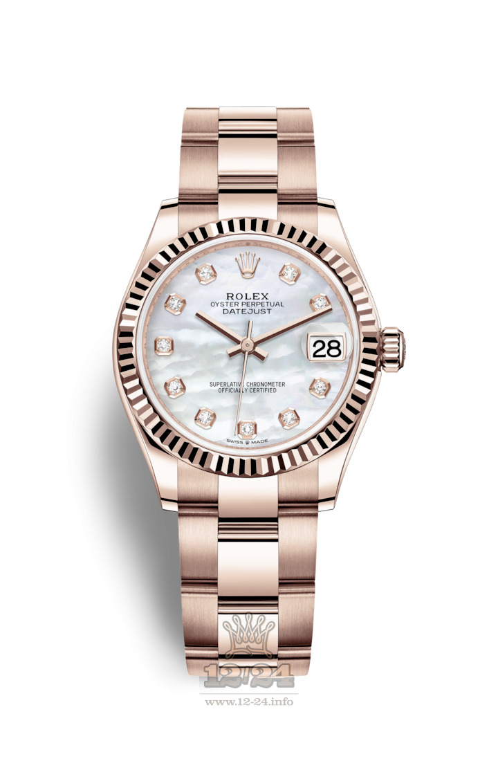 Rolex Datejust Watch 278275-0016 31 mm Pink gold Case White Dial