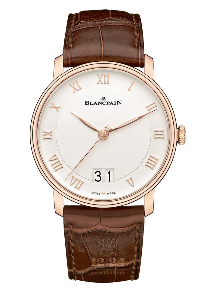 Blancpain Villeret Watch 6669-3642-55B 40 mm Red gold Case White Dial