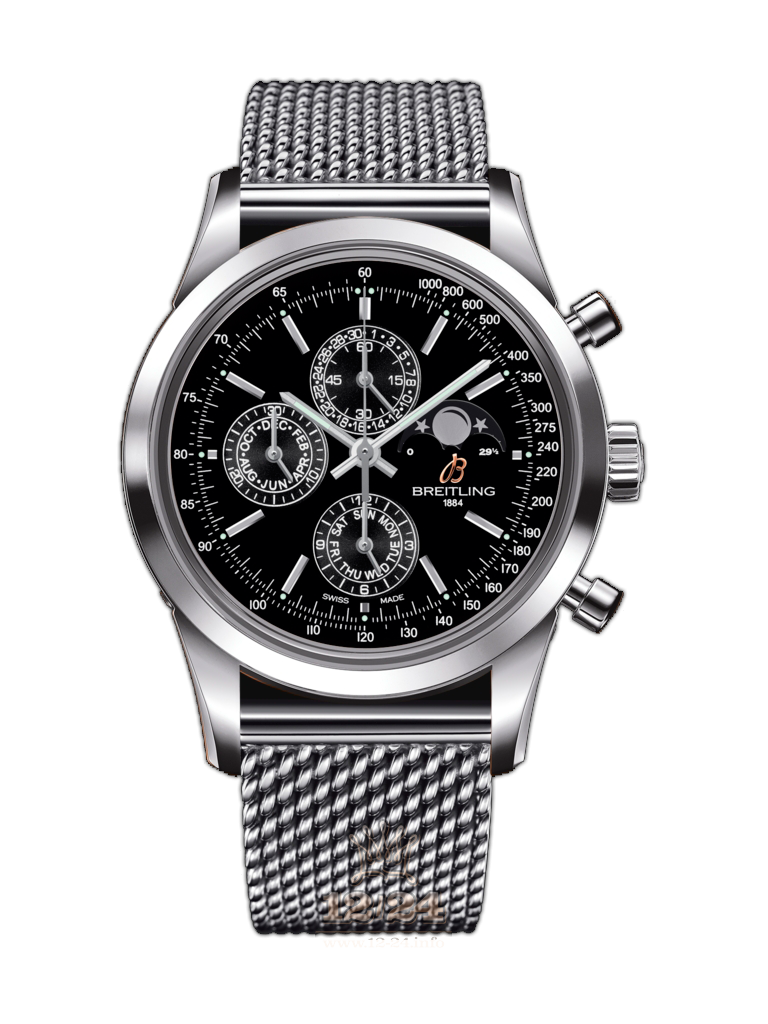 Breitling Transocean Watch A1931012/BB68/154A 43 mm Stainless steel Case Black Dial