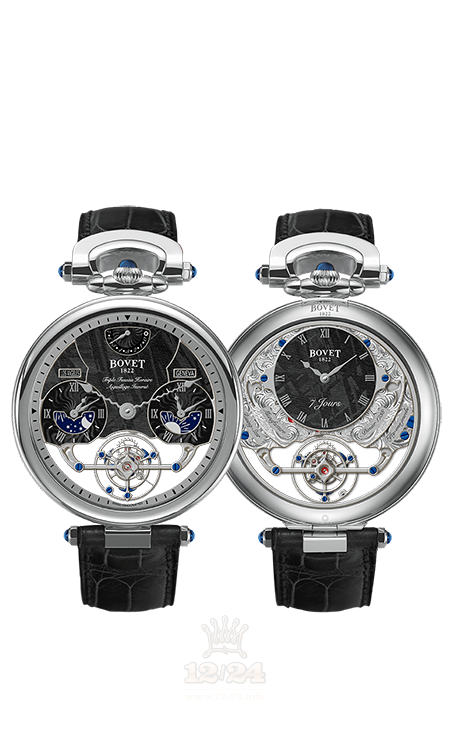 Bovet Fleurier Grandes Complications Watch AIRS028 46 mm White gold Case Black Dial