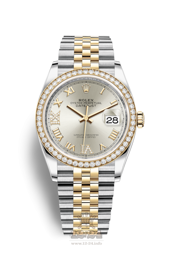 Rolex Datejust Watch 126283rbr-0017 36 mm Steel / Yellow gold Case Silver Dial