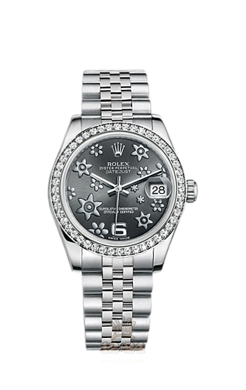 Rolex Lady-Datejust Watch 178384-0010 31 mm Steel / White gold Case Gray Dial