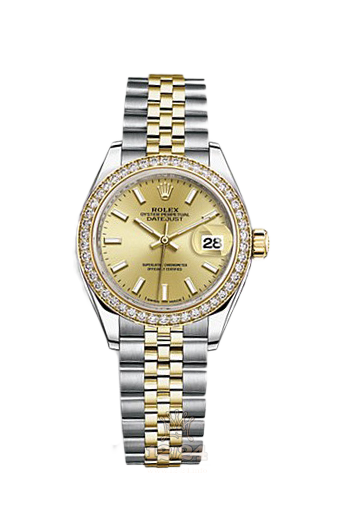 Rolex Datejust Watch 279383rbr-0001 28 mm Steel / Yellow gold Case Golden Dial