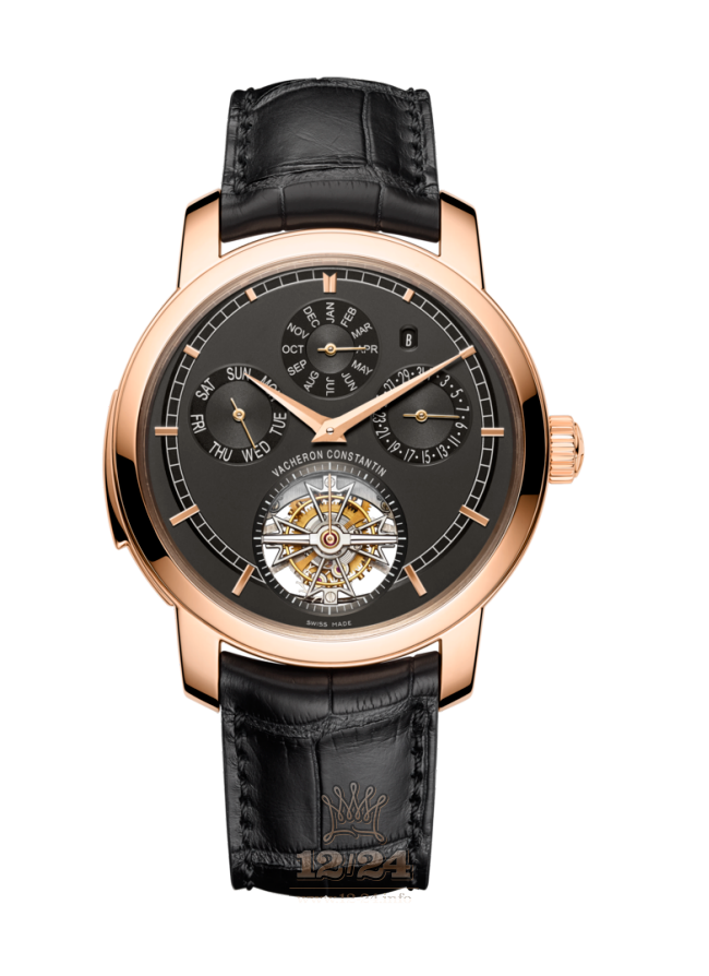 Vacheron Constantin Traditionnelle Watch 80172/000R-B406 44 mm Pink gold Case Black Dial