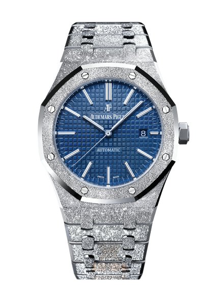 Audemars Piguet Royal Oak Watch 15410BC.GG.1224BC.01 41 mm White gold Case Dark blue Dial