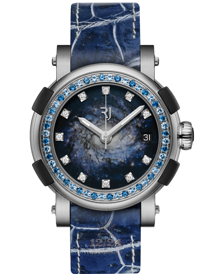 Romain Jerome Arraw Watch 1S39A.TTTR.6000.AR.1111.STB19 39 mm Titanium Case Dark blue Dial