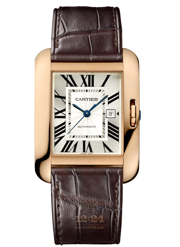 Cartier Tank Watch W5310005 30 mm Pink gold Case Silver Dial
