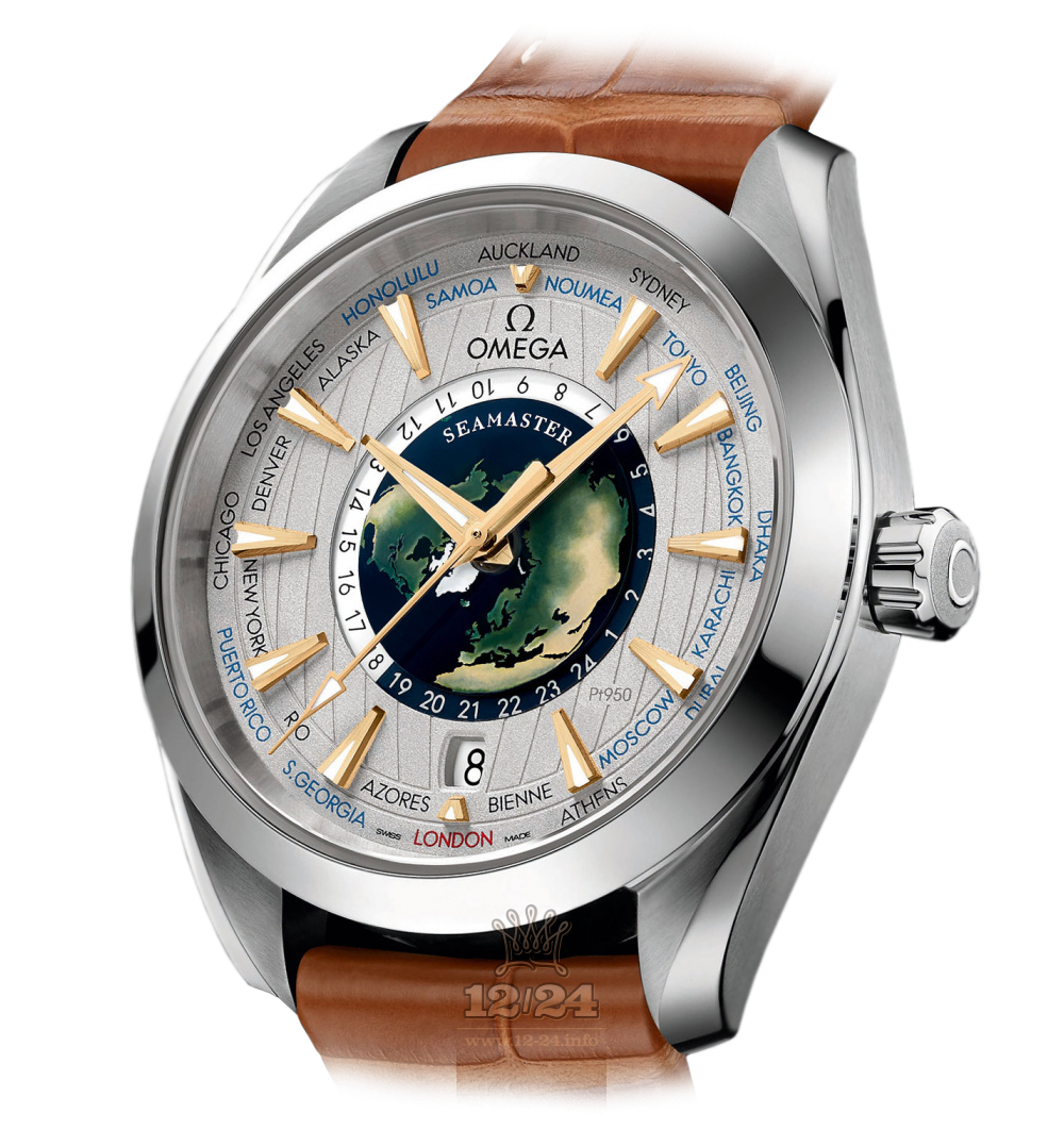 Omega Aqua Terra 150 M Watch 220.93.43.22.99.001 43 mm Platinum Case Silver Painted Dial