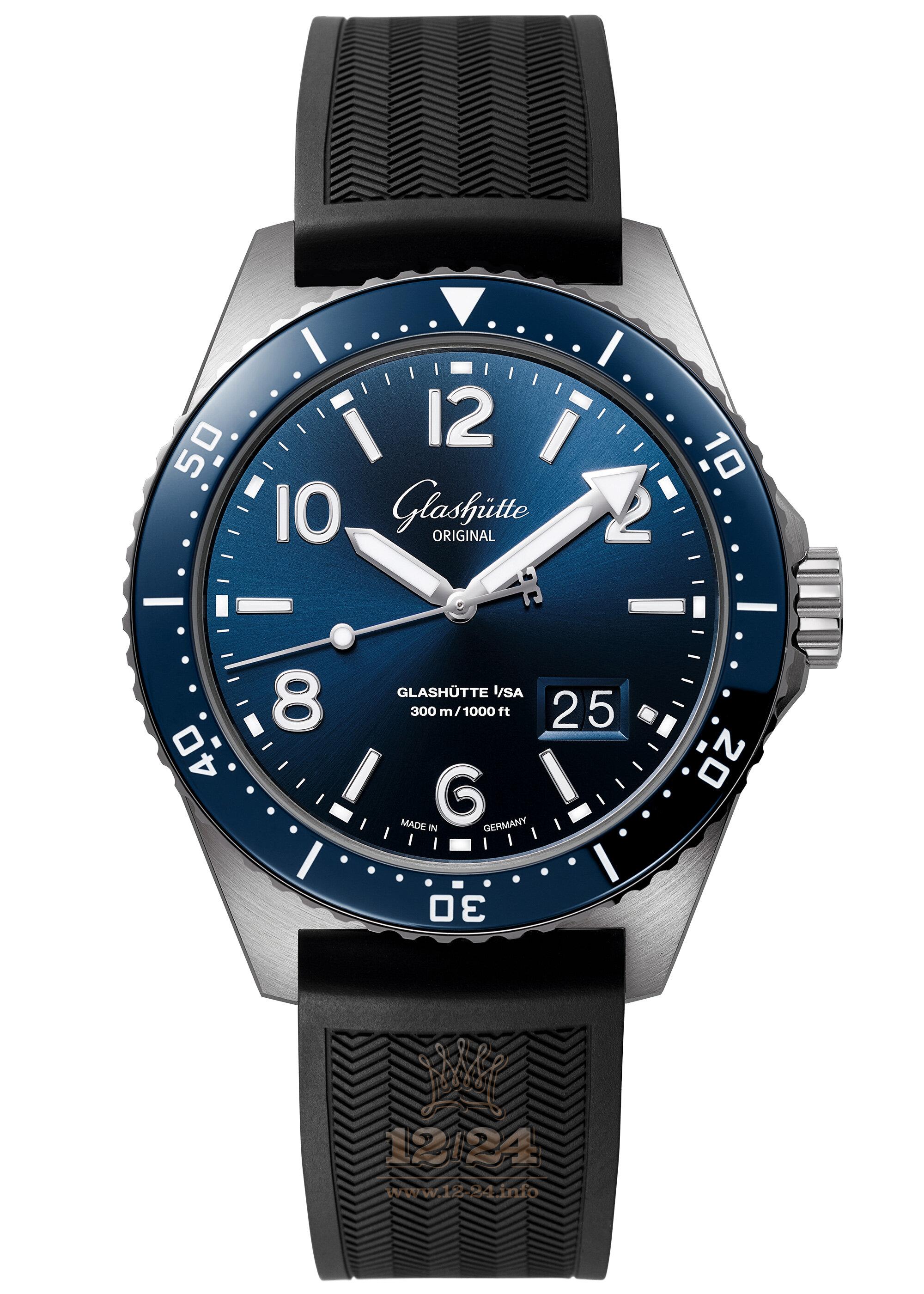 Glashutte Spezialist Watch 1-36-13-02-81-06 43 mm Stainless steel Case Dark blue Dial