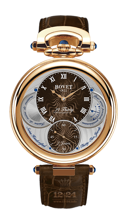 Bovet 19Thirty Watch NTR0020 42 mm Pink gold Case Gray Brown (chocolate) Dial