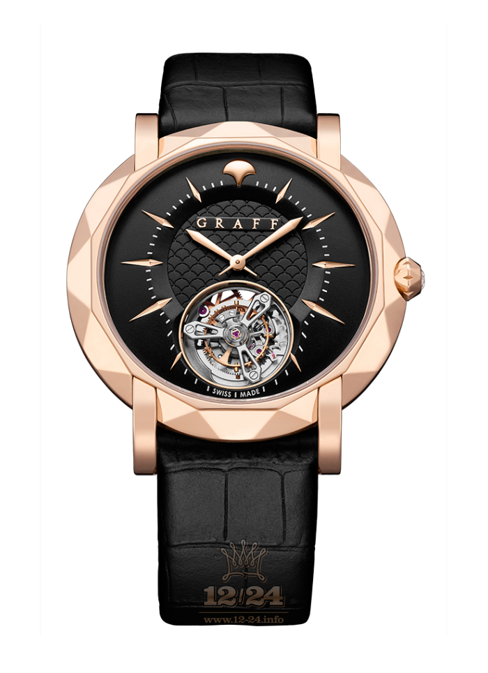 Graff MasterGraff Watch MGU43PGB2 43 mm Pink gold Case Black Golden Dial