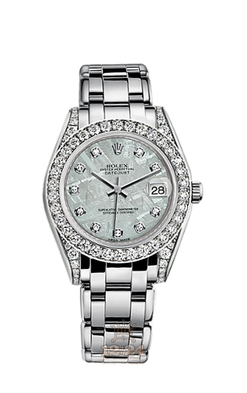 Rolex Pearlmaster Watch 81159-0003 34 mm White gold Case Gray Silver Dial