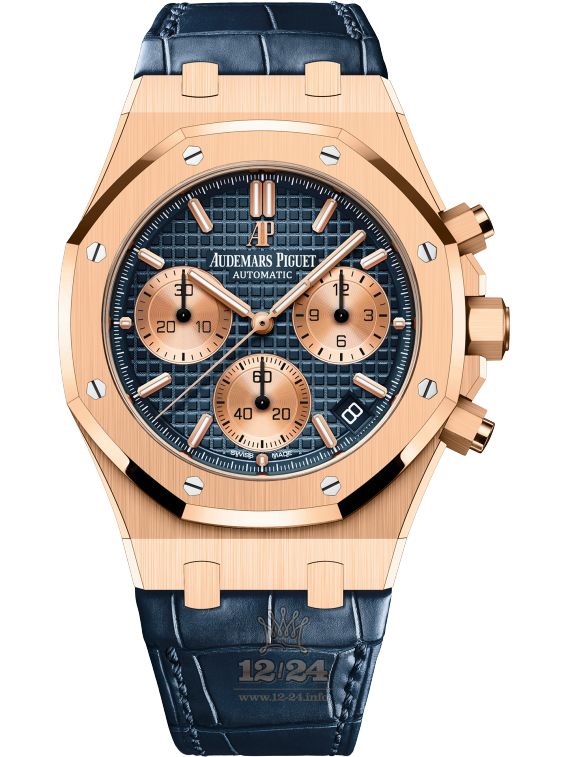 Audemars Piguet Royal Oak Watch 26239OR.OO.D315CR.01 41 mm Pink gold Case Dark blue Dial