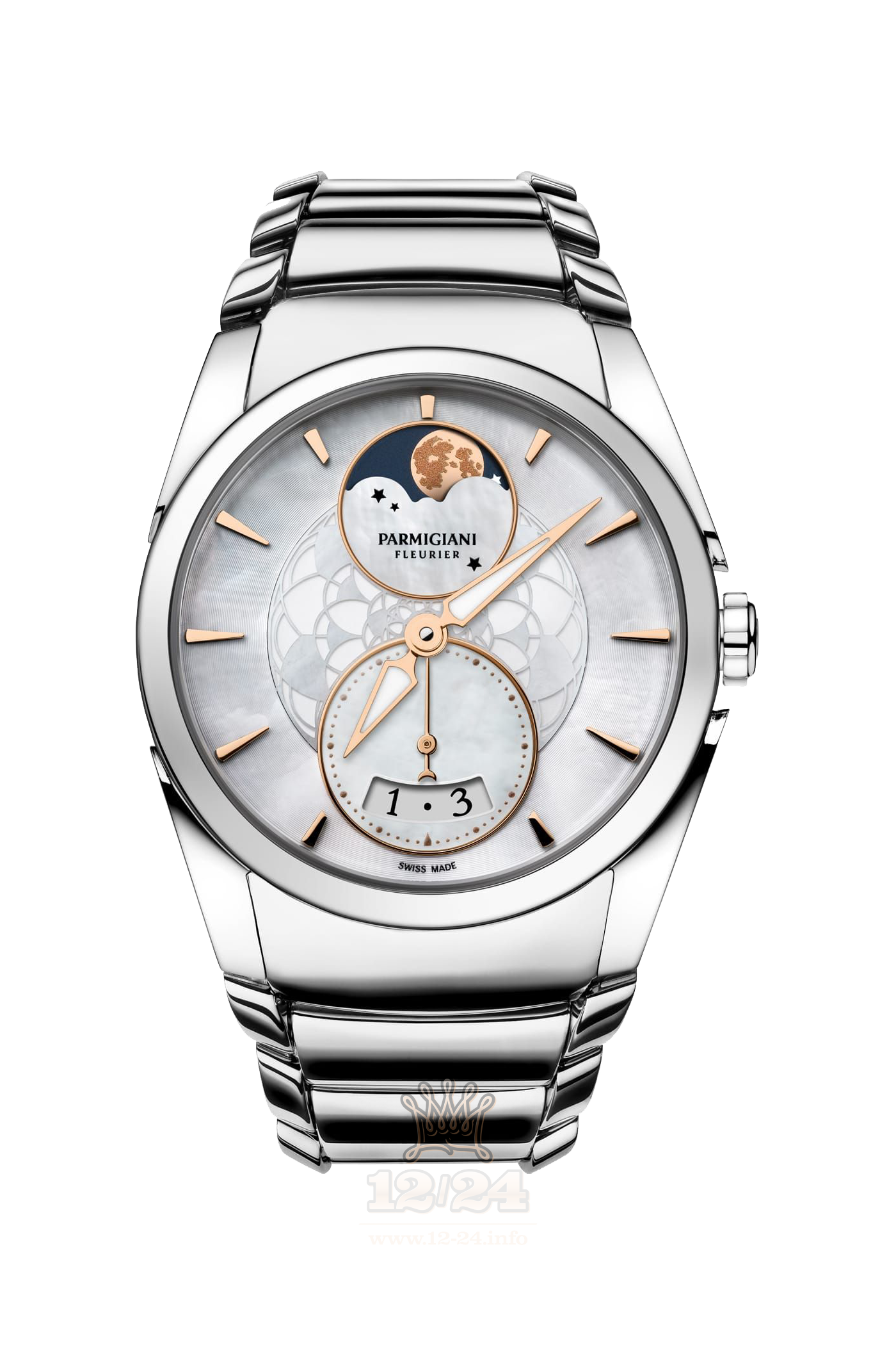 Parmigiani Fleurier Tonda Watch PFC283-0003300-B00002 34 mm Stainless steel Case White Dial