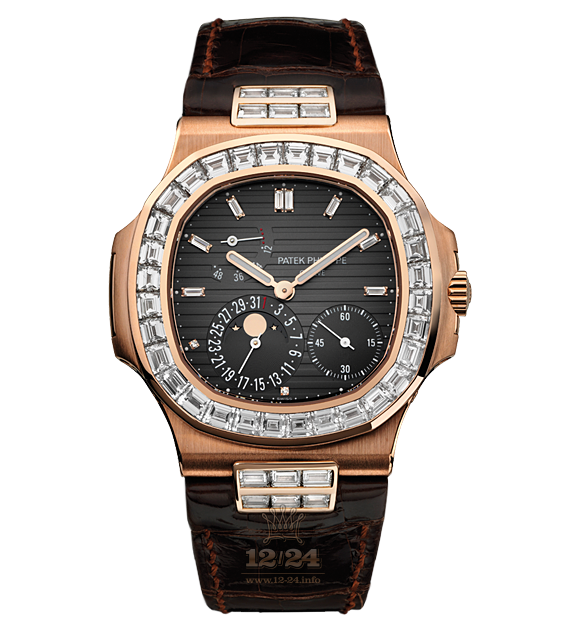 Patek Philippe Nautilus Watch 5724R-001 40 mm Pink gold Case Black Brown (chocolate) Dial