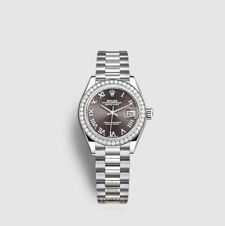 Rolex Lady-Datejust Watch 279139rbr-0010 28 mm White gold Case Gray Dial