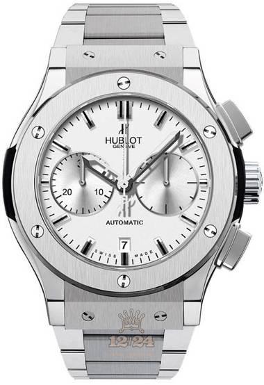 Hublot Classic Fusion Watch 520.NX.2610.NX 45 mm Titanium Case Silver Dial