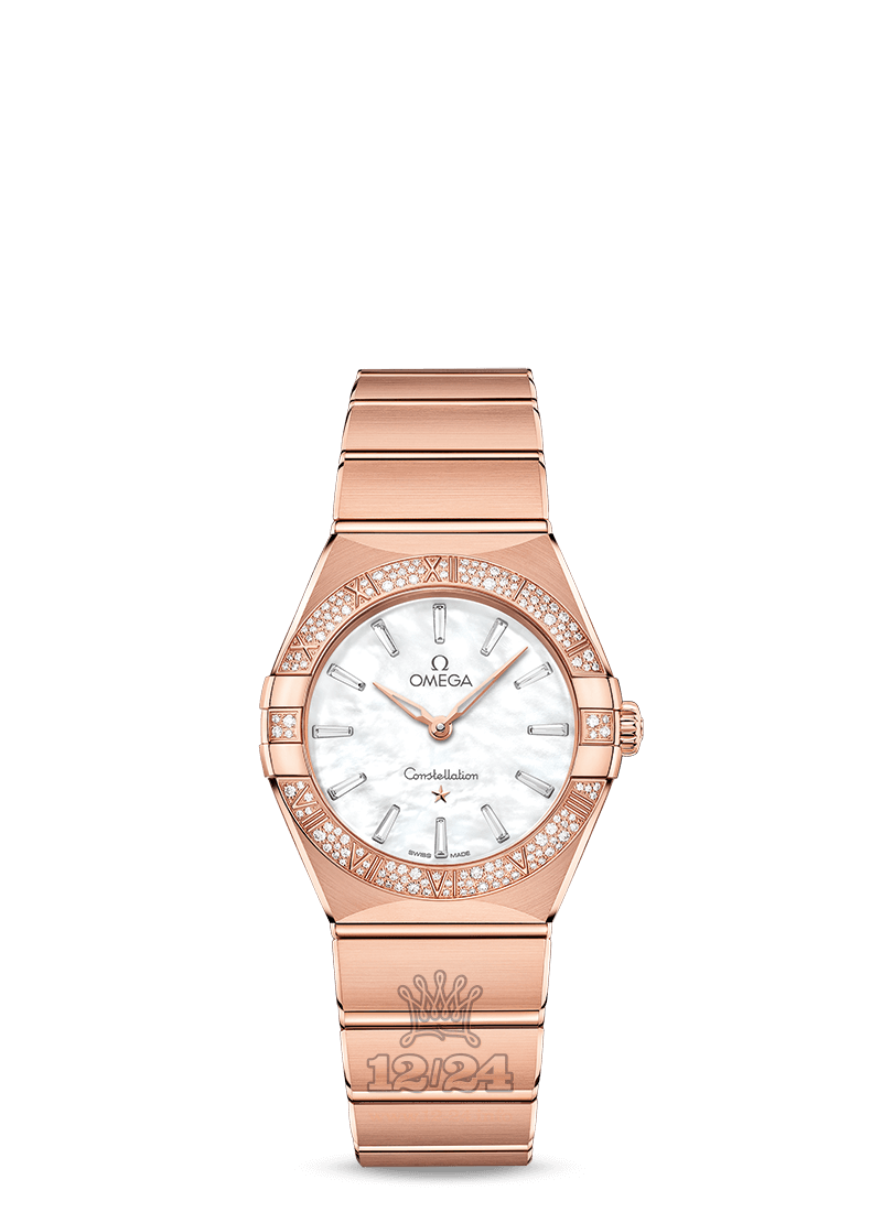 Omega Constellation Watch 131.55.28.60.55.003 28 mm Pink gold Case White Dial