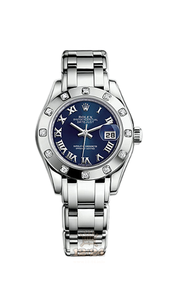 Rolex Pearlmaster Watch 80319-0013 29 mm White gold Case Dark blue Dial