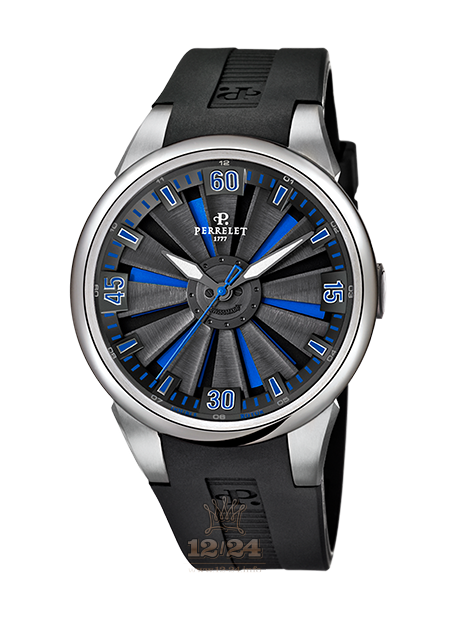 Perrelet Turbine Watch A1064/5 44 mm Stainless steel Case Black Dark blue Dial