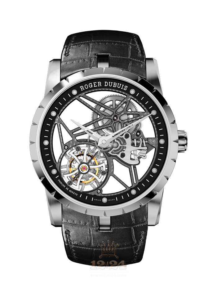 Roger Dubuis Excalibur Watch RDDBEX0393 42 mm White gold Case Black Silver Dial