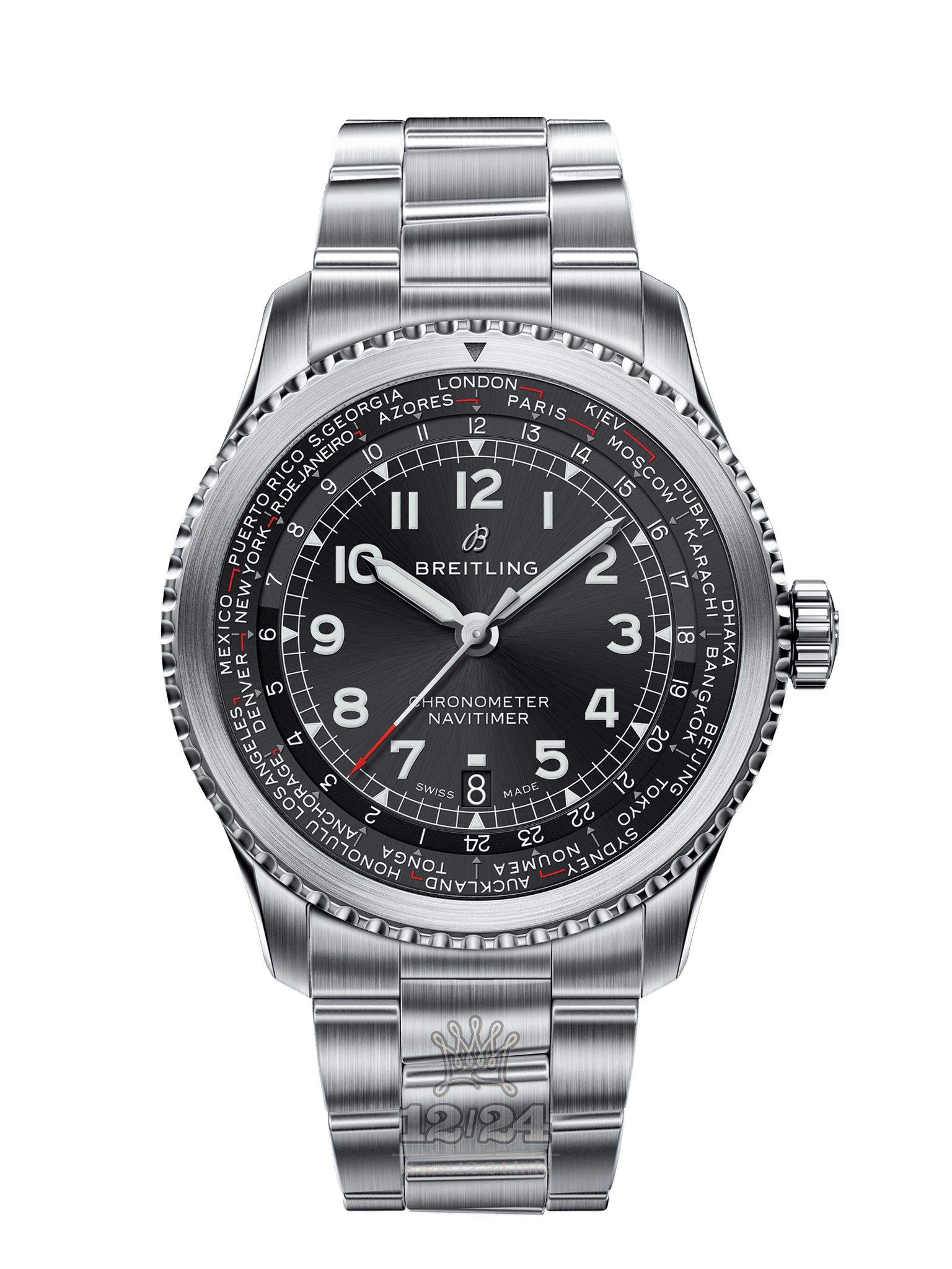 Breitling Navitimer Watch AB3521U41B1A1 43 mm Stainless steel Case Black Dial