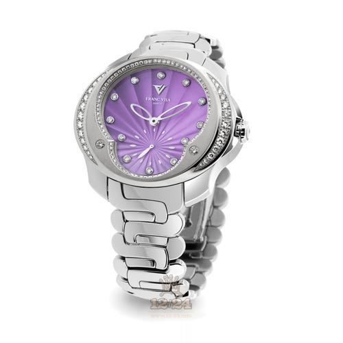 Franc Vila Tribute To Ladies Watch 80Q.SS.SP.VIO 41 mm Stainless steel Case Purple Dial