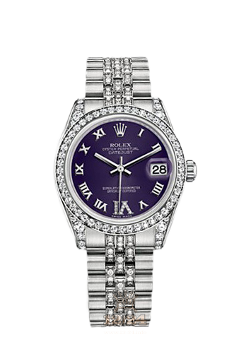 Rolex Datejust Watch 178159-0065 31 mm White gold Case Purple Dial