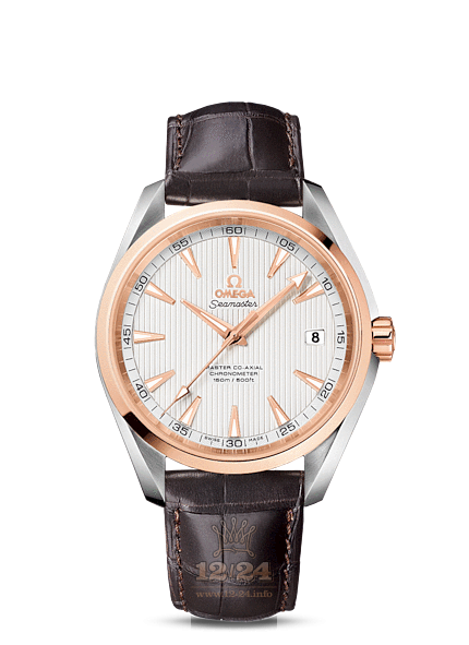 Omega Aqua Terra 150 M Watch 231.23.42.21.02.001 42 mm Steel / Pink gold Case Silver Dial