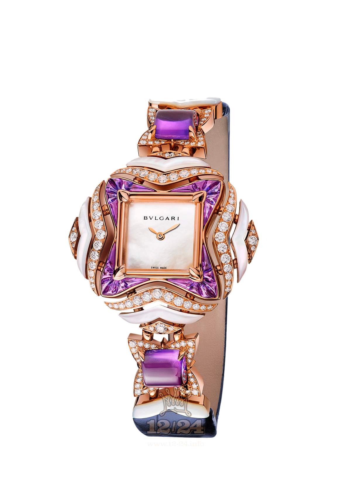Bvlgari Jewelry watches Watch 102454 MUP37WGD1MOPAL 37 mm Pink gold Case White Dial