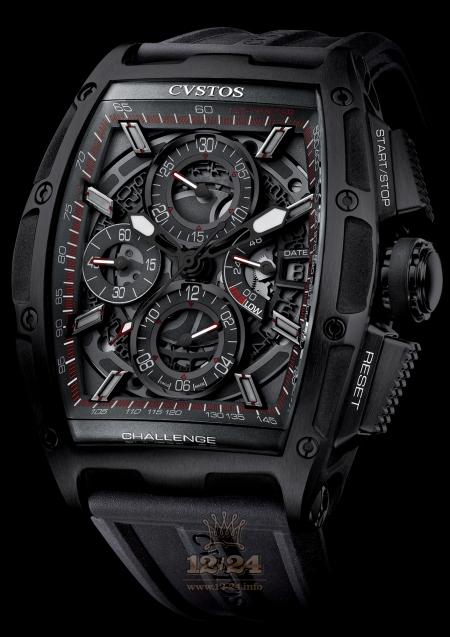 Cvstos Challenge Watch Challenge Chrono II Steel Black 54 mm Stainless steel Titanium PVD coating Case Black Dial