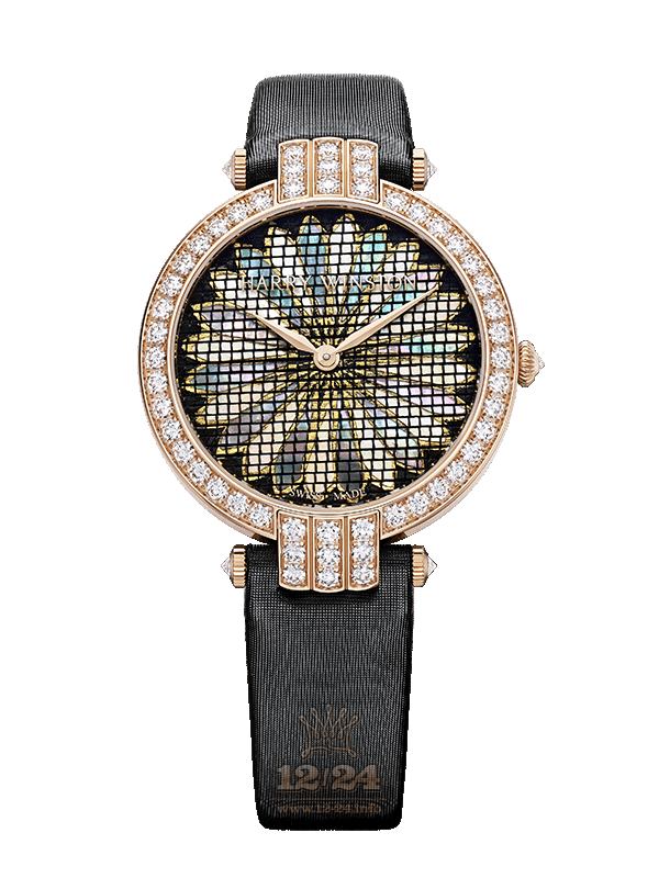 Harry Winston The Premier Collection Watch PRNAHM36RR012 36 mm Pink gold Case White Blue Dial