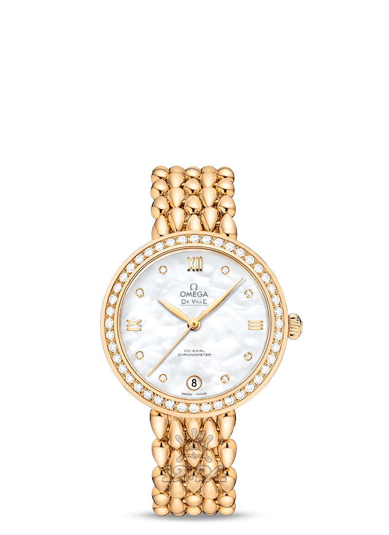 Omega Prestige Watch 424.55.33.20.55.009 33 mm Yellow gold Case White Dial