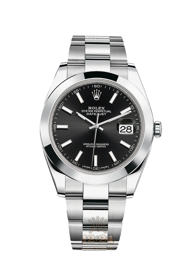 Rolex Datejust Watch 126300-0011 41 mm Stainless steel Case Black Dial