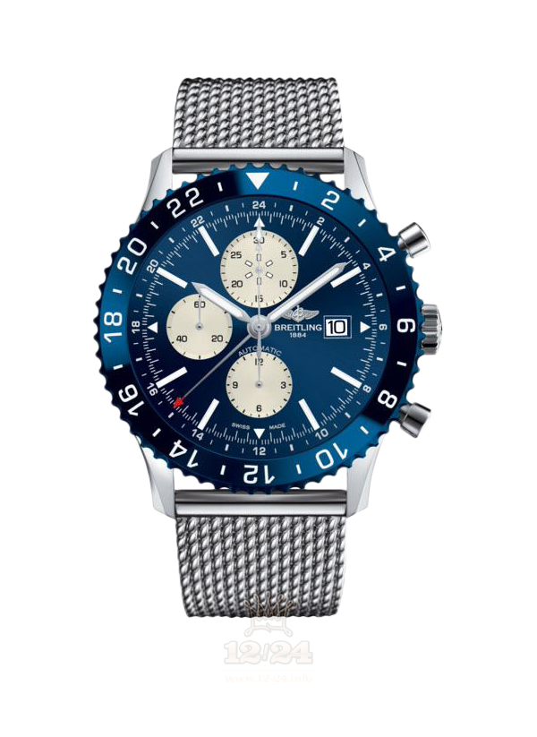Breitling Chronoliner Watch Y2431016|C970|152A 46 mm Stainless steel Case Dark blue Dial