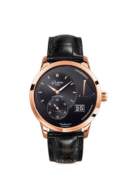 Glashutte Pano Watch 1-65-01-29-15-50 40 mm Pink gold Case Black Dial