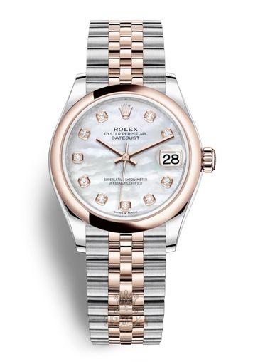 Rolex Datejust Watch 278241-0026 31 mm Stainless steel Pink gold Case White Dial