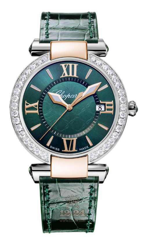 Chopard Imperiale Watch 388532-6008 36 mm Steel / Pink gold Case Green Dial