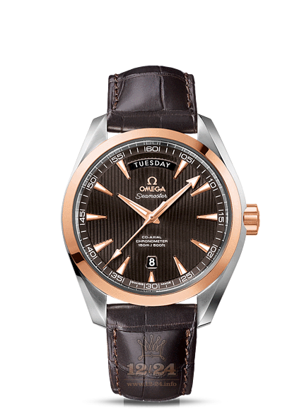 Omega Aqua Terra 150 M Watch 231.23.42.22.06.001 42 mm Steel / Pink gold Case Gray Dial