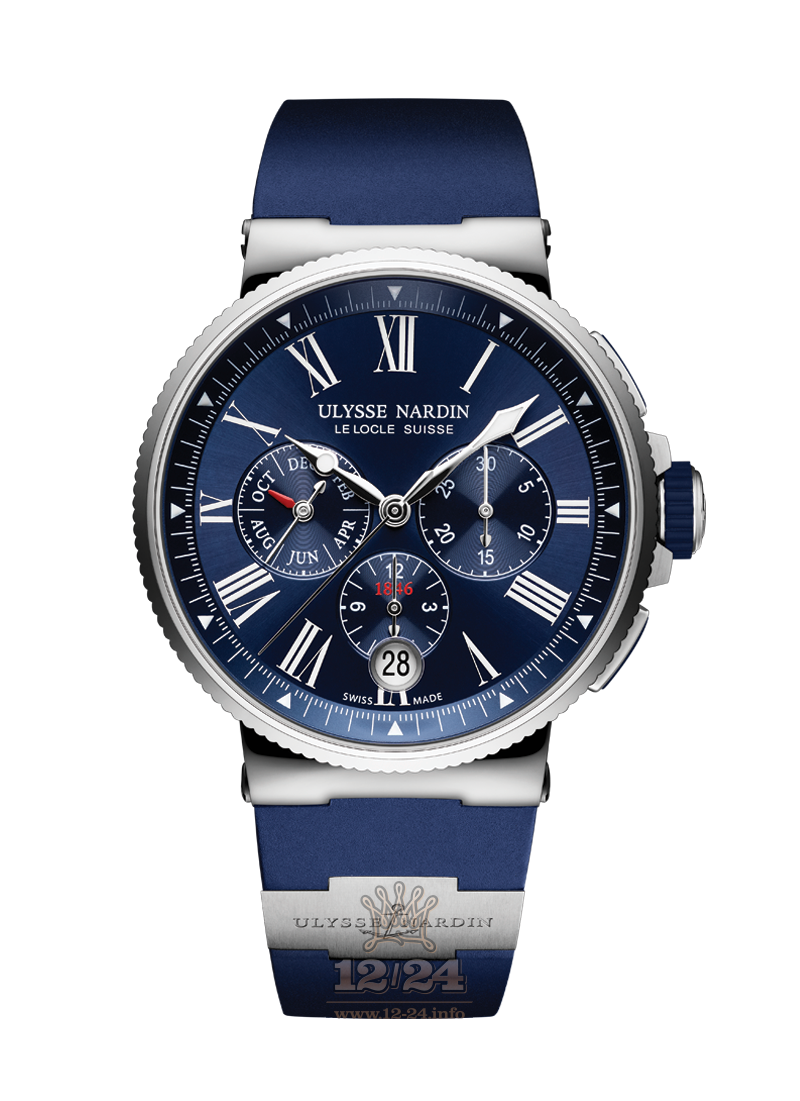 Ulysse Nardin Marine Watch 1533-150-3/43 43 mm Stainless steel Case Dark blue Dial