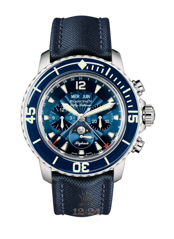 Blancpain Fifty Fathoms Watch 5066F-1140-52B 45 mm Stainless steel Case Dark blue Dial
