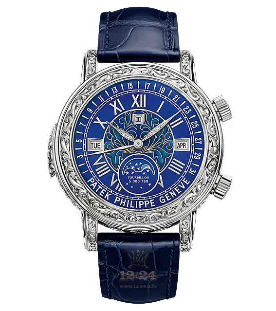 Patek Philippe Grand Complications Watch 6002G-001 43 mm White gold Case Dark blue Dial