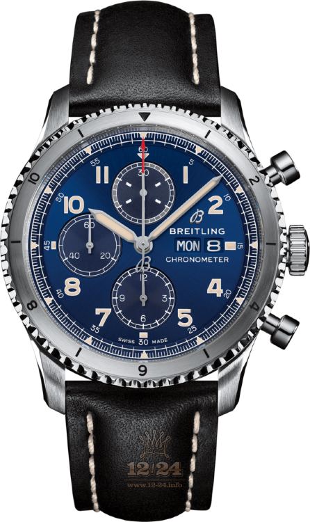 Breitling Classic AVI Watch A13316101C1X3 43 mm Stainless steel Case Dark blue Dial